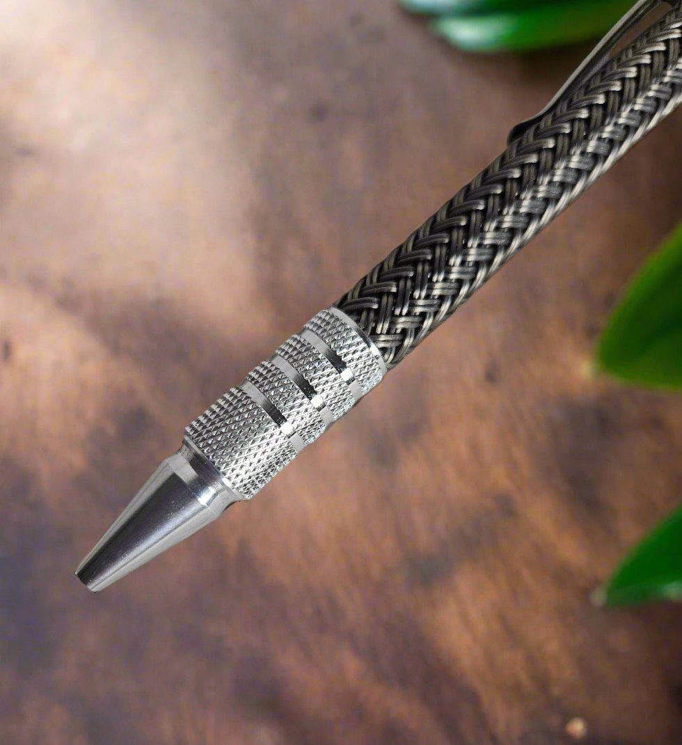 Pen: Dura Click Every Day Carry (EDC) Carbon Fiber True Texture with a Anodized Aluminum Pen Kit