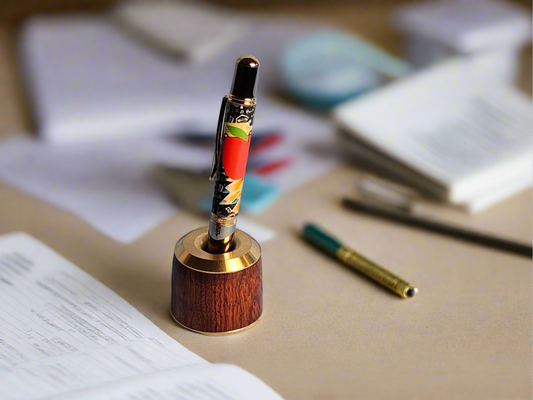 Wooden Pen or Pencil Stand: Bubinga