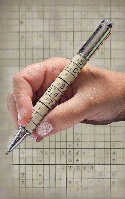 Pen: Sudoku Gaming Pen with Magnetic Cap and a Chrome Pen Kit