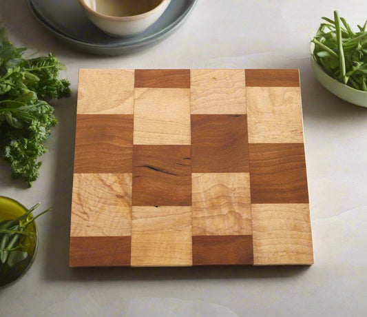 Wood Trivet: Maple and Cherry Wooden Trivet