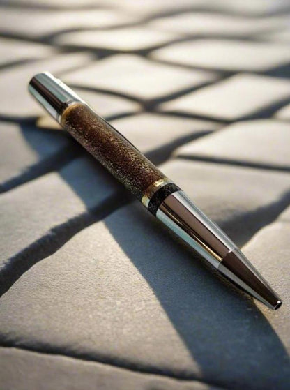 Pen: Beaten Copper and Mixed Metals Pen with a Chrome and Gunmetal Pen Kit