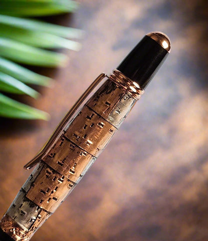 Pen: Steam Punk Square Metals Pen with a Black Chrome and Copper Pen Kit