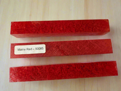 Pen Blanks: Matrix Red Transparent Resin Pen Blank