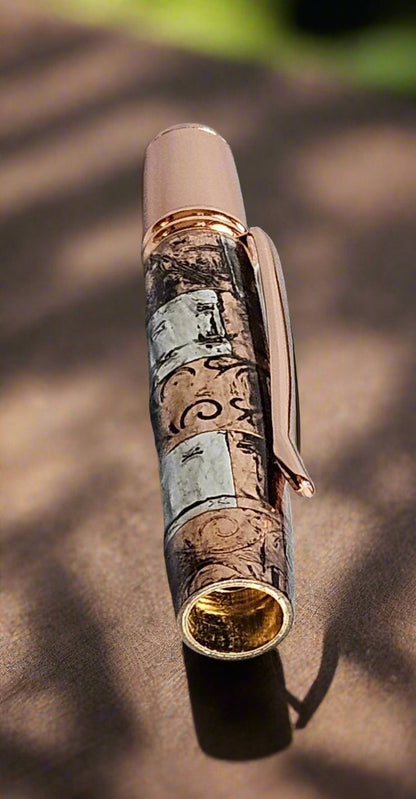 Pen: Steam Punk Square Metals Pen with a Copper Pen Kit